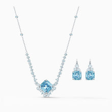 Load image into Gallery viewer, SPARKLING SET, AQUA, RHODIUM PLATED