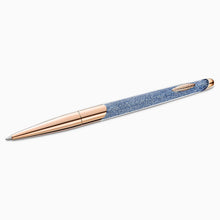 Load image into Gallery viewer, CRYSTALLINE NOVA ANNIVERSARY BALLPOINT PEN, BLUE, ROSE-GOLD TONE PLATED