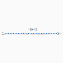 Load image into Gallery viewer, TENNIS DELUXE BRACELET, LIGHT BLUE, RHODIUM PLATED