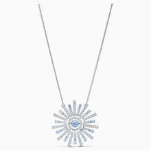 Load image into Gallery viewer, SUNSHINE NECKLACE, BLUE, RHODIUM PLATED