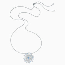 Load image into Gallery viewer, SUNSHINE NECKLACE, BLUE, RHODIUM PLATED