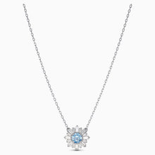 Load image into Gallery viewer, SUNSHINE PENDANT, BLUE, RHODIUM PLATED
