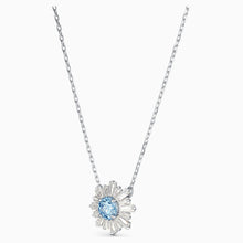 Load image into Gallery viewer, SUNSHINE PENDANT, BLUE, RHODIUM PLATED