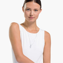 Load image into Gallery viewer, SWAROVSKI INFINITY NECKLACE, WHITE, RHODIUM PLATED