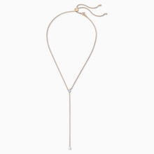 Load image into Gallery viewer, ATTRACT SOUL Y NECKLACE, WHITE, ROSE-GOLD TONE PLATED