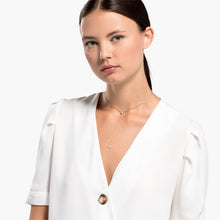 Load image into Gallery viewer, ATTRACT SOUL Y NECKLACE, WHITE, ROSE-GOLD TONE PLATED