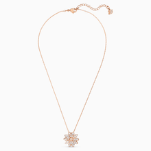 Load image into Gallery viewer, ETERNAL FLOWER PENDANT, PINK, ROSE-GOLD TONE PLATED
