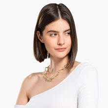 Load image into Gallery viewer, TIME NECKLACE, WHITE, MIXED METAL FINISH