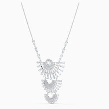 Load image into Gallery viewer, SWAROVSKI SPARKLING DANCE DIAL UP NECKLACE, LARGE, WHITE, RHODIUM PLATED