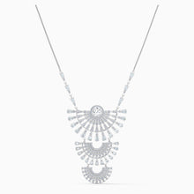 Load image into Gallery viewer, SWAROVSKI SPARKLING DANCE DIAL UP NECKLACE, LARGE, WHITE, RHODIUM PLATED