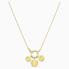 Load image into Gallery viewer, GINGER CHARM NECKLACE, WHITE, GOLD-TONE PLATED