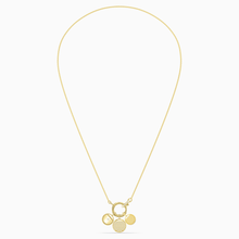 Load image into Gallery viewer, GINGER CHARM NECKLACE, WHITE, GOLD-TONE PLATED