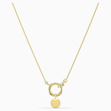 Load image into Gallery viewer, GINGER CHARM NECKLACE, WHITE, GOLD-TONE PLATED