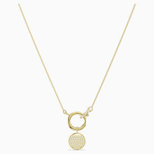 Load image into Gallery viewer, GINGER CHARM NECKLACE, WHITE, GOLD-TONE PLATED