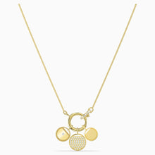Load image into Gallery viewer, GINGER CHARM NECKLACE, WHITE, GOLD-TONE PLATED