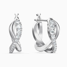 Load image into Gallery viewer, TWIST SET, WHITE, RHODIUM PLATED