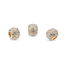 Load image into Gallery viewer, Pandora Shimmering Droplets Charm, 14K Gold &amp; Clear CZ