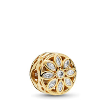 Load image into Gallery viewer, Pandora Opulent Flower Charm, 14K Gold &amp; Clear CZ