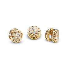 Load image into Gallery viewer, Pandora Opulent Flower Charm, 14K Gold &amp; Clear CZ