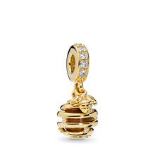 Load image into Gallery viewer, PANDORA Sweet As Honey Dangle Charm, PANDORA Shine Tiger Eye &amp; Clear CZ