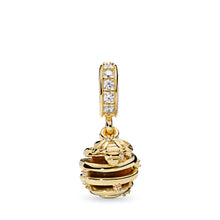 Load image into Gallery viewer, PANDORA Sweet As Honey Dangle Charm, PANDORA Shine Tiger Eye &amp; Clear CZ