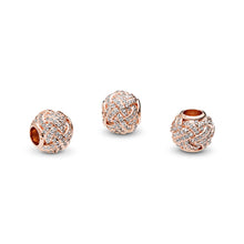 Load image into Gallery viewer, PANDORA Sparkling Love Knot Charm, PANDORA Rose &amp; Clear CZ