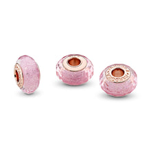 Load image into Gallery viewer, Pandora Pink Shimmering Murano Glass Charm, PANDORA Rose