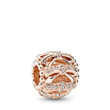 Load image into Gallery viewer, Pandora Shimmering Sentiments Charm, PANDORA Rose &amp; Clear CZ