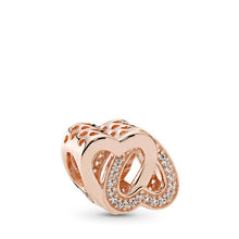 Load image into Gallery viewer, Pandora Entwined Love Charm, PANDORA Rose &amp; Clear CZ