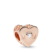 Load image into Gallery viewer, Pandora Mother Heart, PANDORA Rose &amp; Clear CZ
