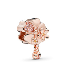 Load image into Gallery viewer, Pandora Wildflower Meadow Charm, PANDORA Rose, Blush Pink Crystal &amp; Pink Enamel
