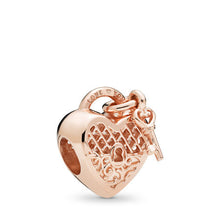 Load image into Gallery viewer, Pandora Love You Lock Charm, PANDORA Rose