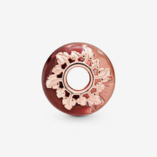 Load image into Gallery viewer, Pink Murano Glass &amp; Leaves Charm