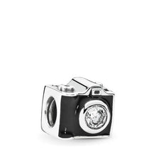 Load image into Gallery viewer, Pandora Sentimental Snapshots Charm, Clear CZ &amp; Black Enamel