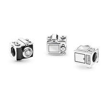 Load image into Gallery viewer, Pandora Sentimental Snapshots Charm, Clear CZ &amp; Black Enamel