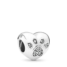 Load image into Gallery viewer, Pandora I Love My Pet Charm, Clear CZ