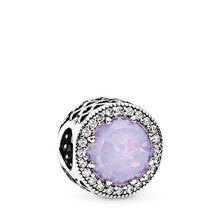 Load image into Gallery viewer, Pandora Radiant Hearts Charm, Opalescent Pink Crystal &amp; Clear CZ