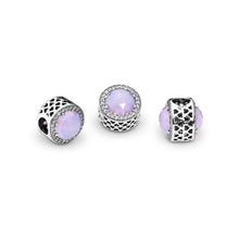 Load image into Gallery viewer, Pandora Radiant Hearts Charm, Opalescent Pink Crystal &amp; Clear CZ