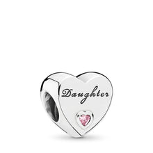 Load image into Gallery viewer, Pandora Daughter's Love Charm, Pink CZ