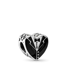 Load image into Gallery viewer, Pandora Our Special Day Charm, Black &amp; White Enamel