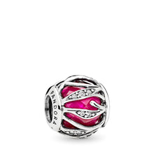 Load image into Gallery viewer, PANDORA Nature's Radiance Charm, Synthetic Ruby &amp; Clear CZ