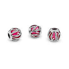 Load image into Gallery viewer, PANDORA Nature's Radiance Charm, Synthetic Ruby &amp; Clear CZ