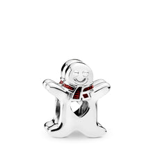 Load image into Gallery viewer, Pandora Sweet Gingerbread Man Charm, Translucent Red Enamel