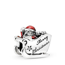 Load image into Gallery viewer, Pandora Sleighing Santa, Translucent Red Enamel