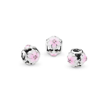 Load image into Gallery viewer, Pandora Magnolia Bloom Charm, Pale Cerise Enamel &amp; Pink CZ