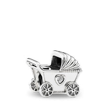 Load image into Gallery viewer, Pandora Baby's Pram Charm, Clear CZ