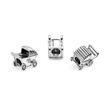 Load image into Gallery viewer, Pandora Baby's Pram Charm, Clear CZ