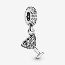 Load image into Gallery viewer, Pavé Cocktail Glass Dangle Charm