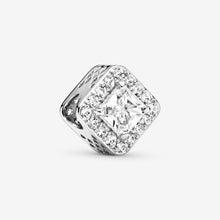 Load image into Gallery viewer, Square Sparkle Halo Charm