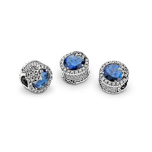 Load image into Gallery viewer, Pandora Dazzling Snowflake Charm, Twilight Blue Crystals &amp; Clear CZ